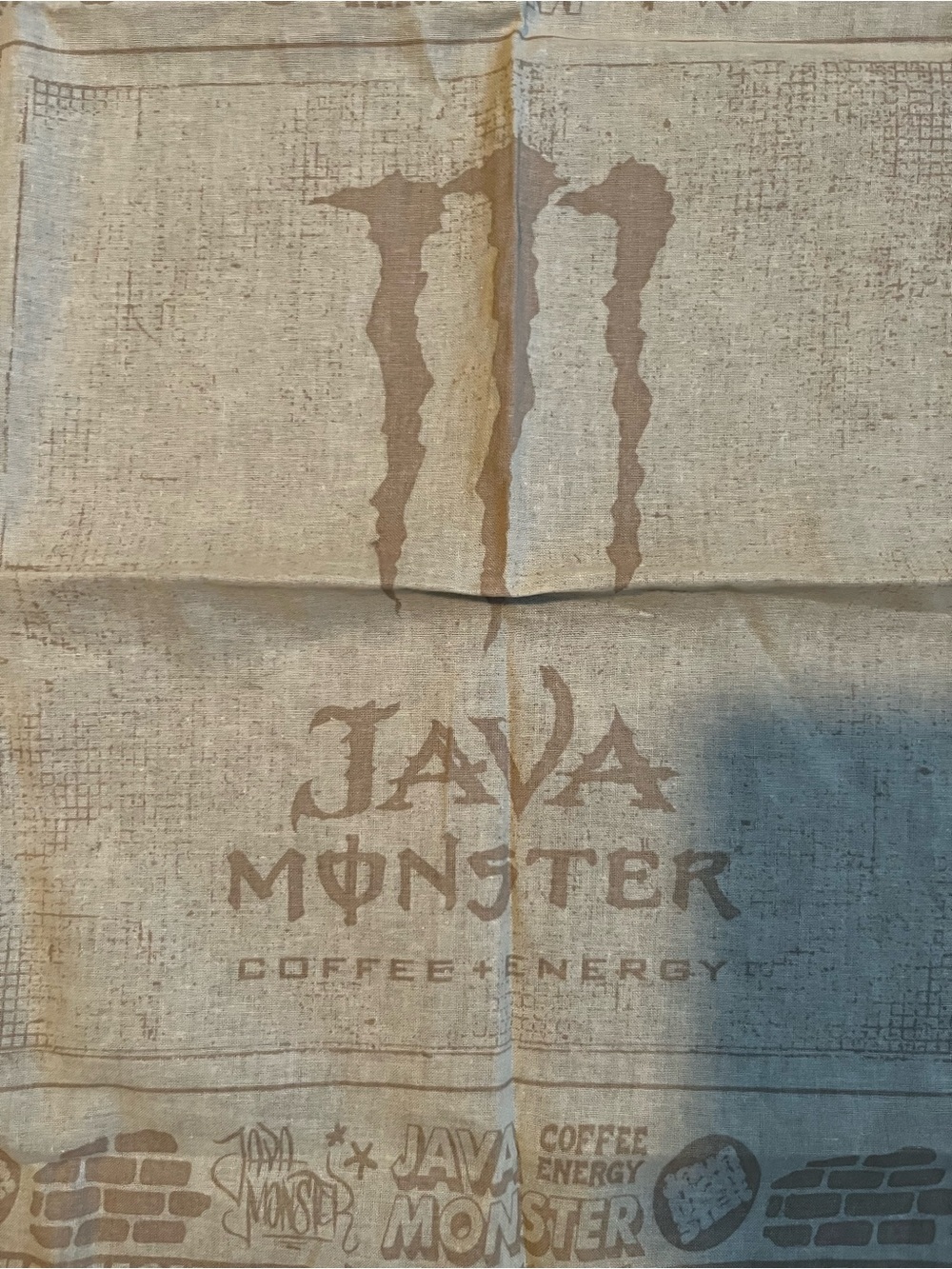 Java Monster Beige Logo Bandana - Picture 2 of 5
